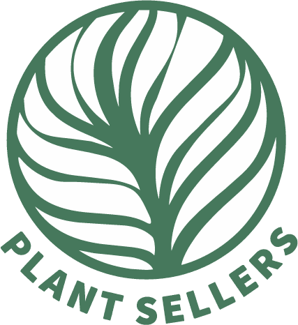 Plant illustration with the plant sellers wordmark